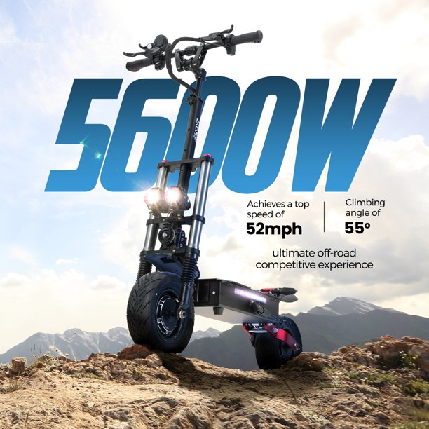 LAOTIE Ti30 Dual Motor Electric Scooter for Adults, 5600W Foldable E-Scooter, 52.8 MPH 86 Miles Long Rang, 11 inch Road Tires