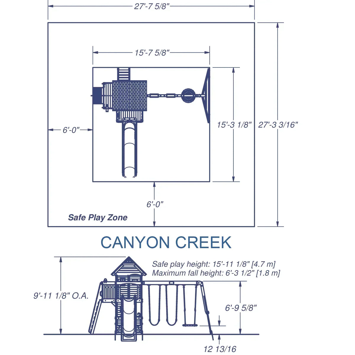 Backyard discovey canyon creek swing set