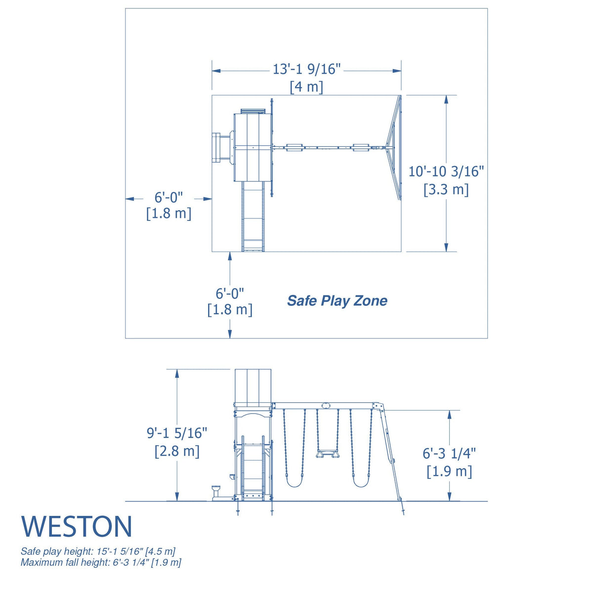 Weston Wooden Swing Set