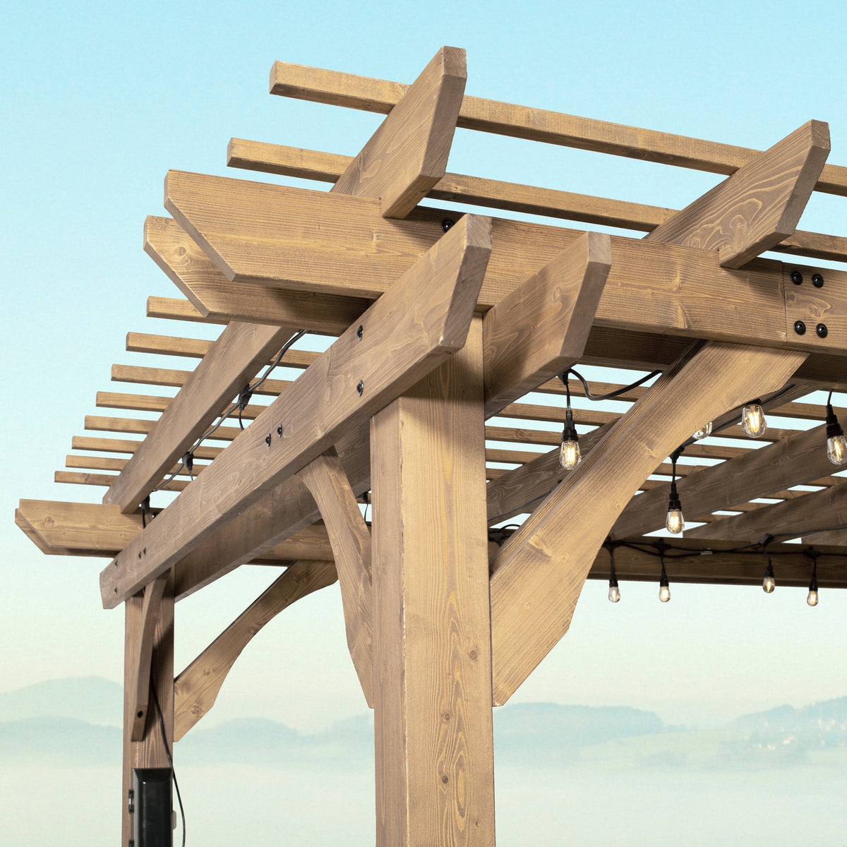 12x10 Fairhaven Pergola Rustic Finish