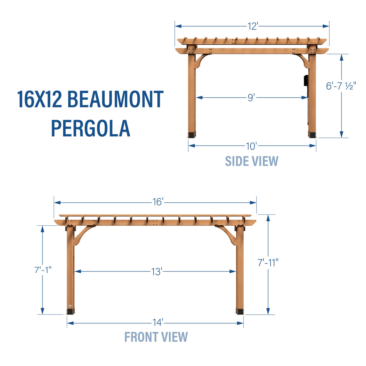 16x12 Beaumont Pergola