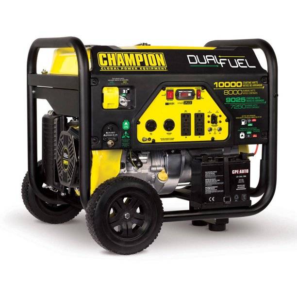 Champion Power Equipment 10,000/8,000 Watt Dual Fuel Portable Generator with Electric Start