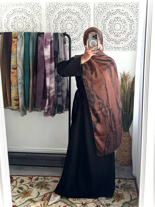 Water coloured Modal Printed Saddle Hijab