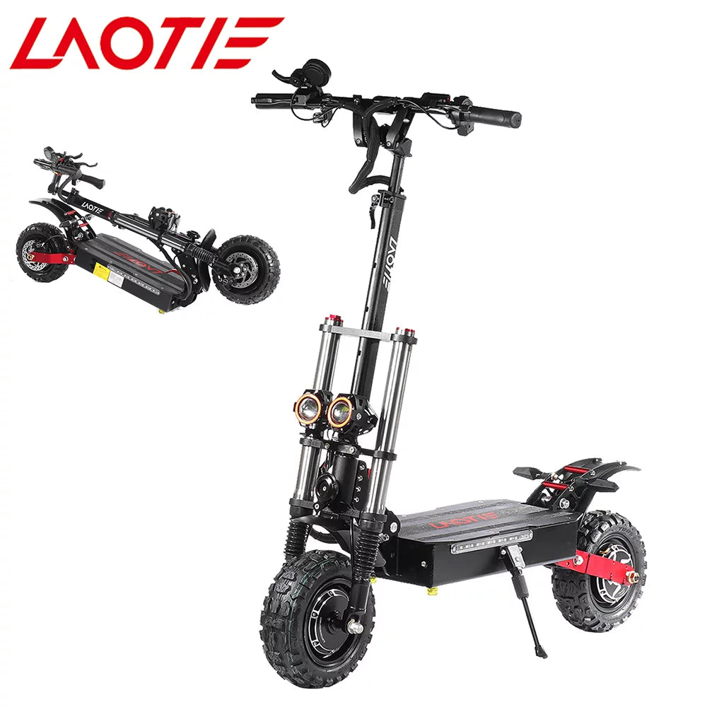 LAOTIE Ti30 Dual Motor Electric Scooter for Adults, 5600W Foldable E-Scooter, 52.8 MPH 86 Miles Long Rang, 11 inch Road Tires