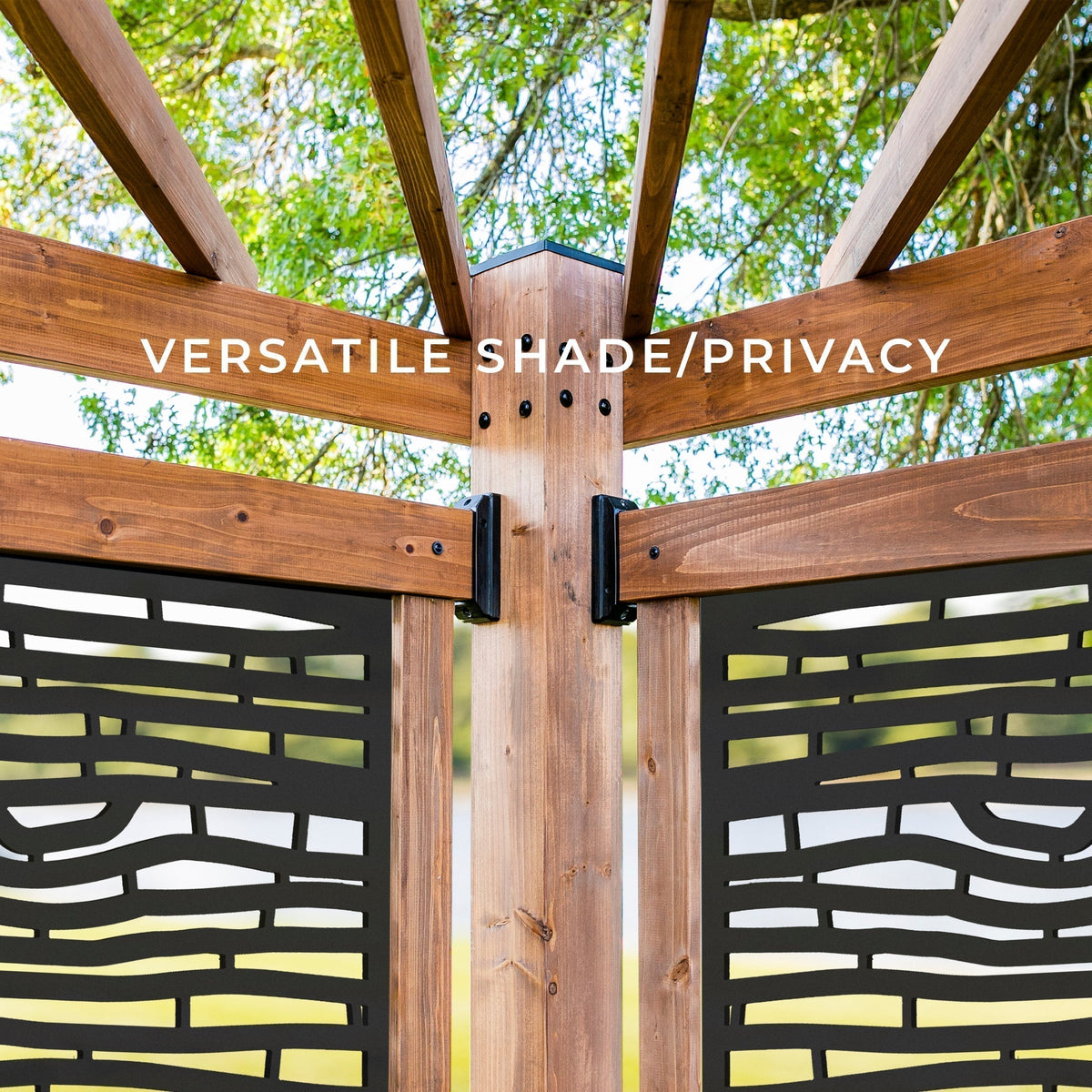 Tuscany Cabana Pergola with Conversation Seating - Bamboo Panels