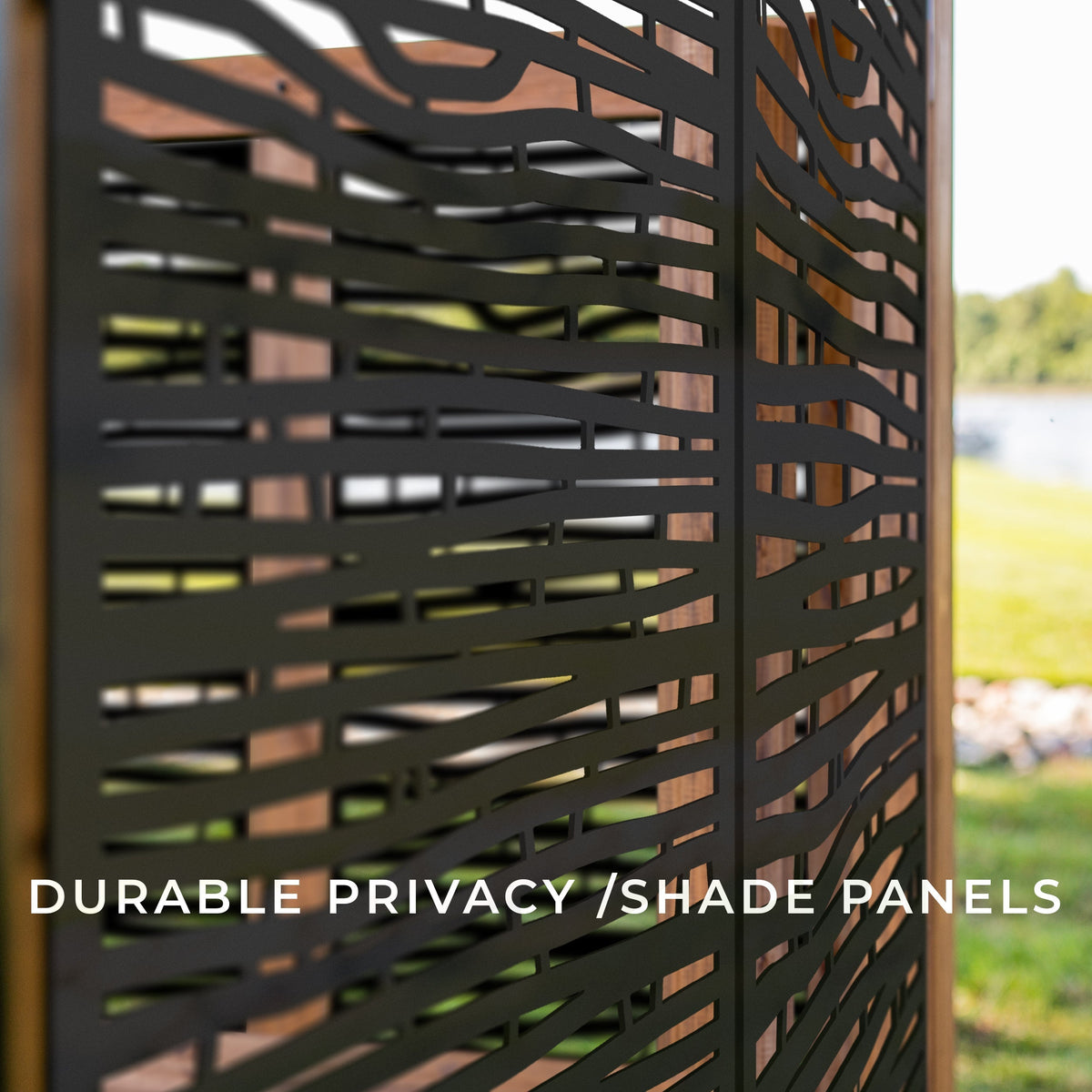 Tuscany Cabana Pergola with Conversation Seating - Bamboo Panels