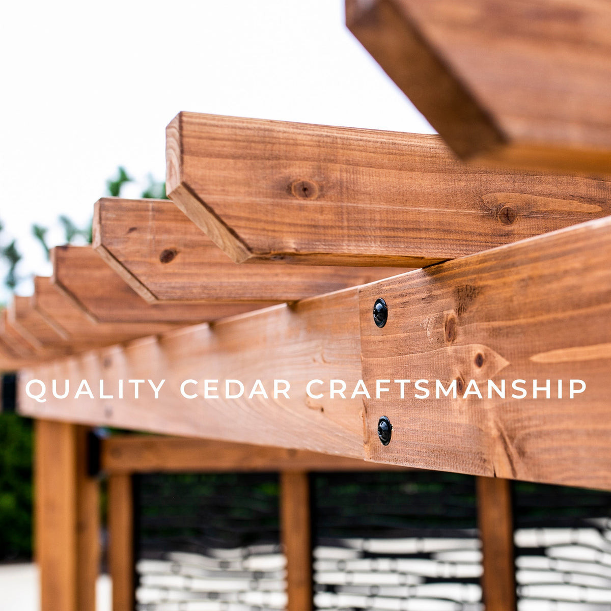 Tuscany Cabana Pergola with Conversation Seating - Bamboo Panels