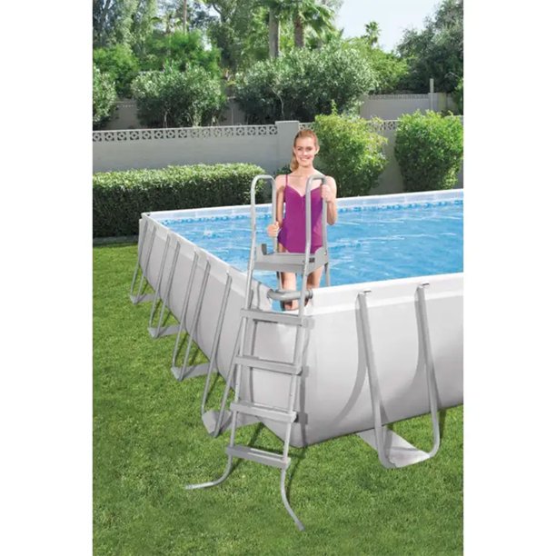 Bestway Power Steel 31’4″ x 16′ x 52″ Above Ground Rectangular Swimming Pool Set