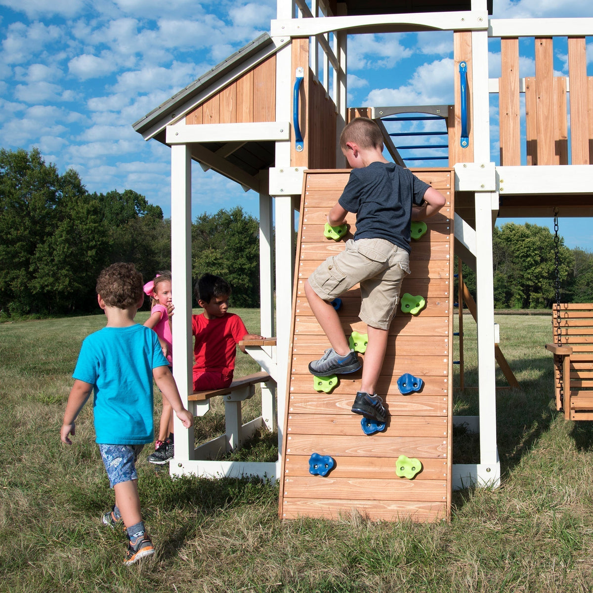 Skyline Retreat Wooden Swing Set