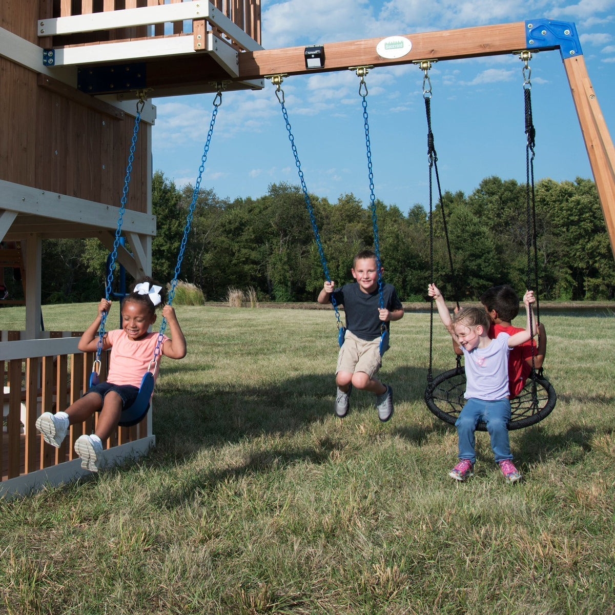 Skyline Retreat Wooden Swing Set
