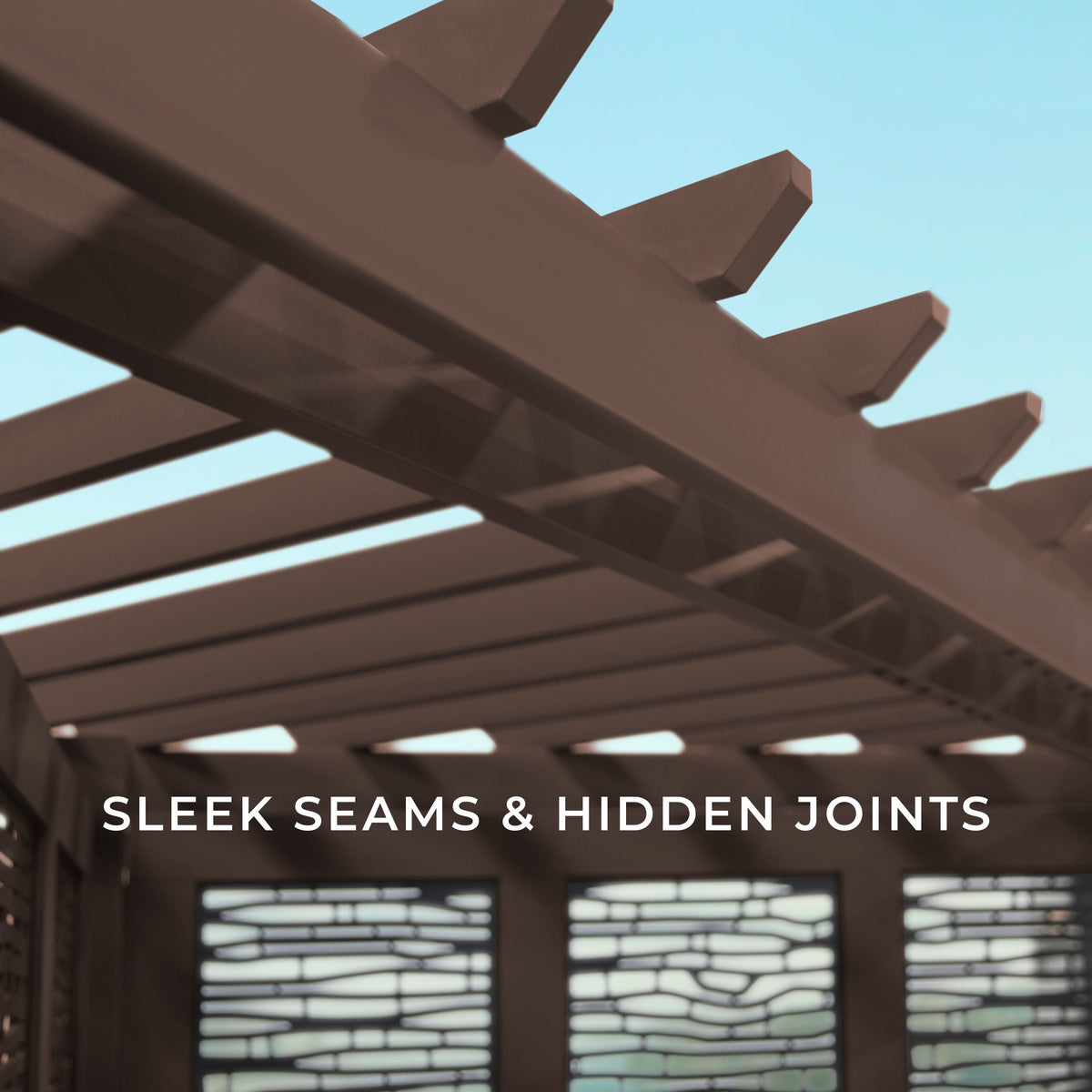 Hillsdale Traditional Steel Cabana Pergola with Conversational Seating